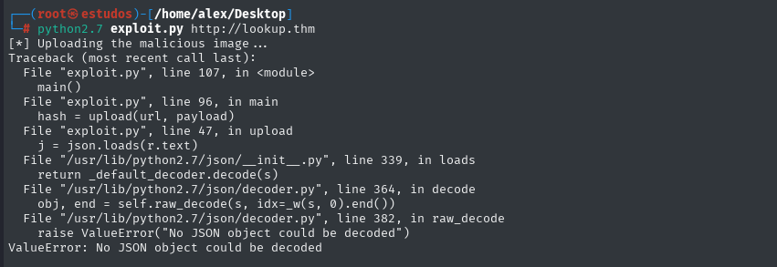 Exploit error