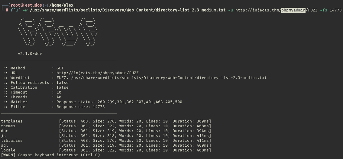 injectics-ctf-ffuf-phpmyadmin